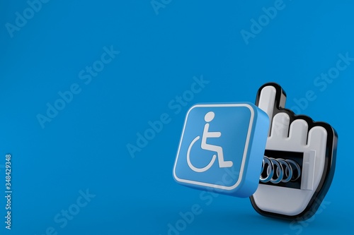 Fototapeta Handicap symbol with web cursor