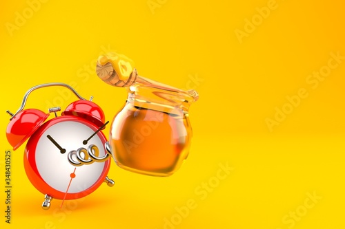 Honey jar with alarm clock
