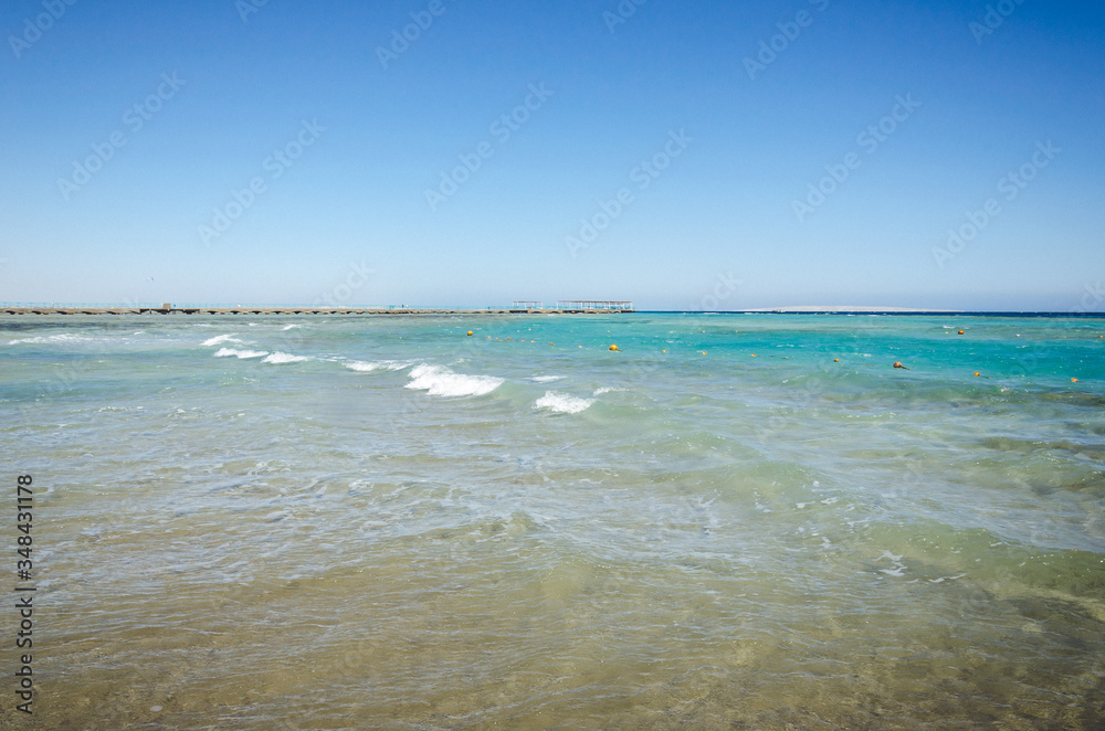 sea view with blue skies/Beautiful sea view with blue skies on summer day