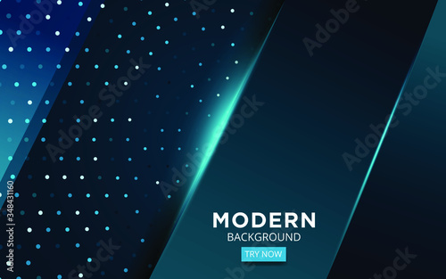 modern abstract premium blue vector background design with blue rays and line in dots texture.