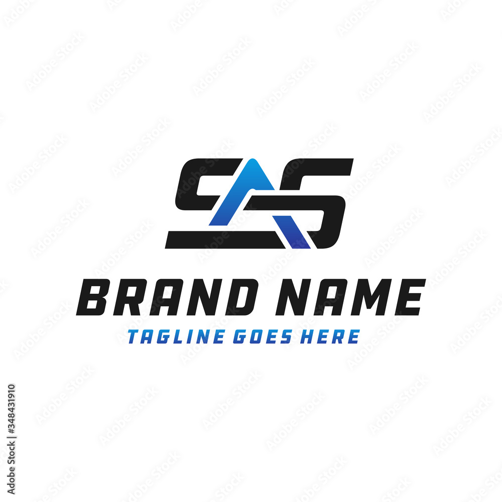 Fototapeta premium logo design letter SAS