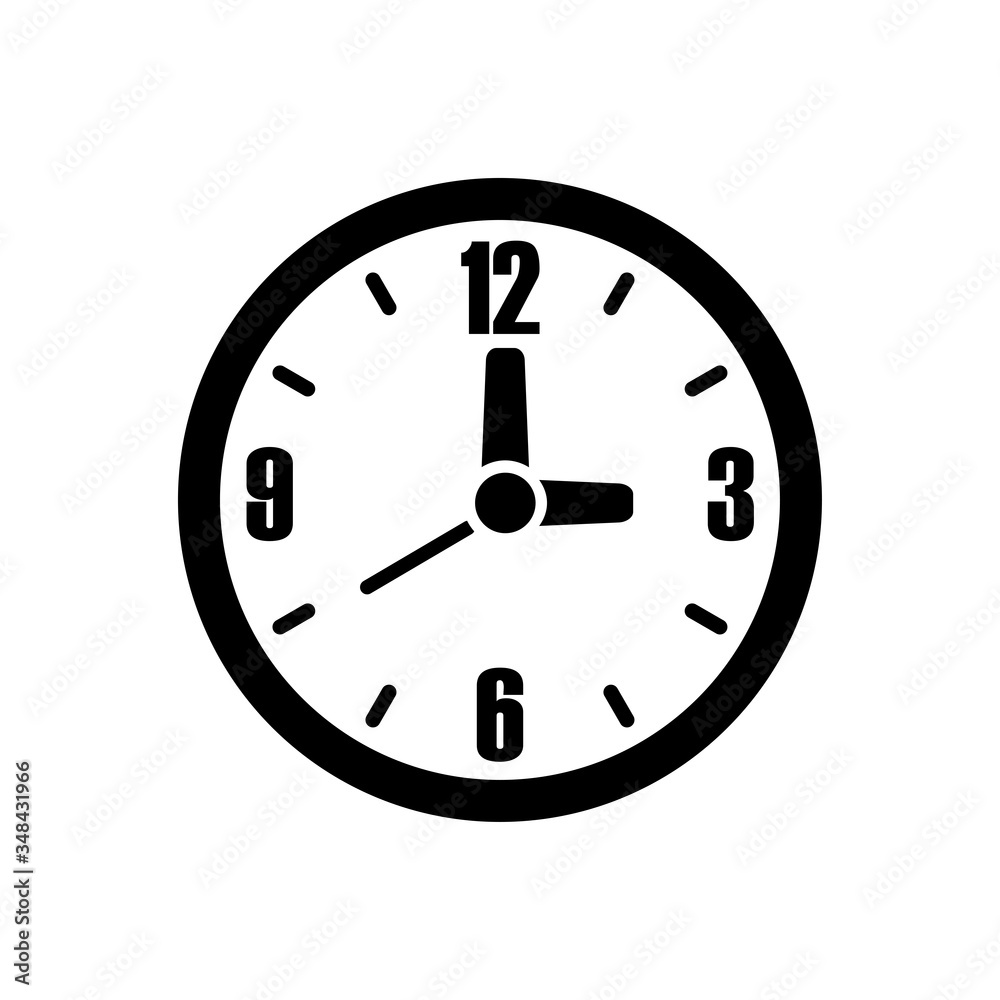 wall clock icon vector design template wall clock icon vector design template