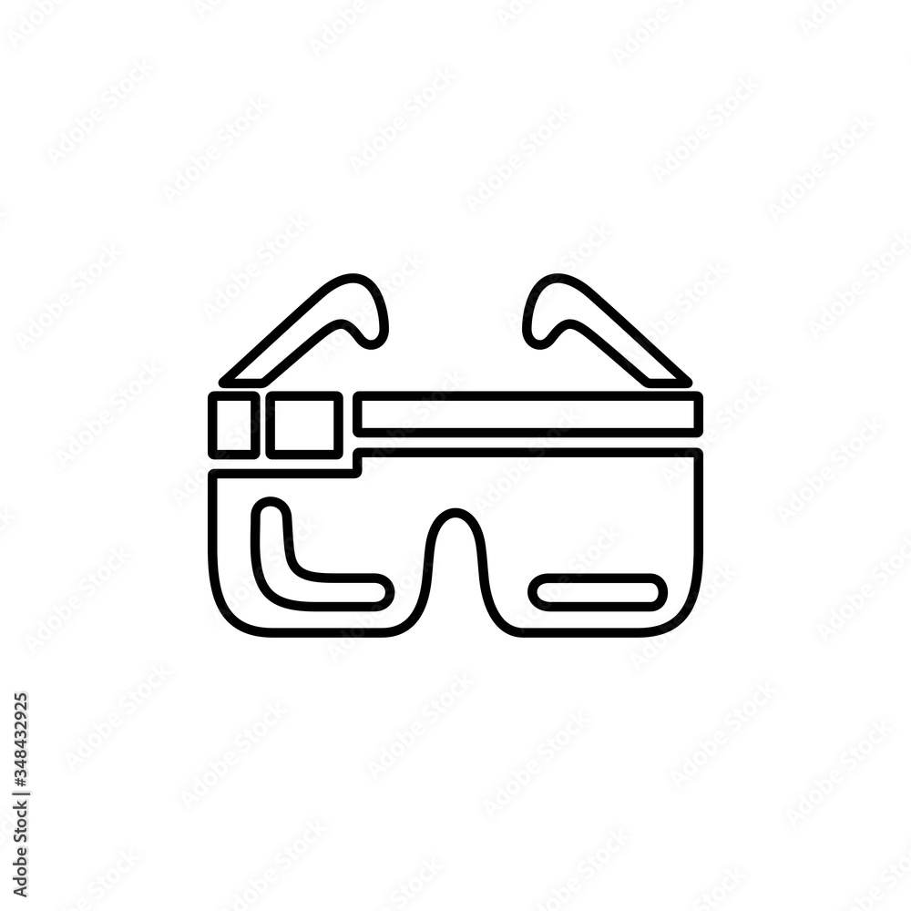 Smart glasses icon in flat style. Futuristic tech design. Smart glasses icon in flat style. Futuristic tech design.