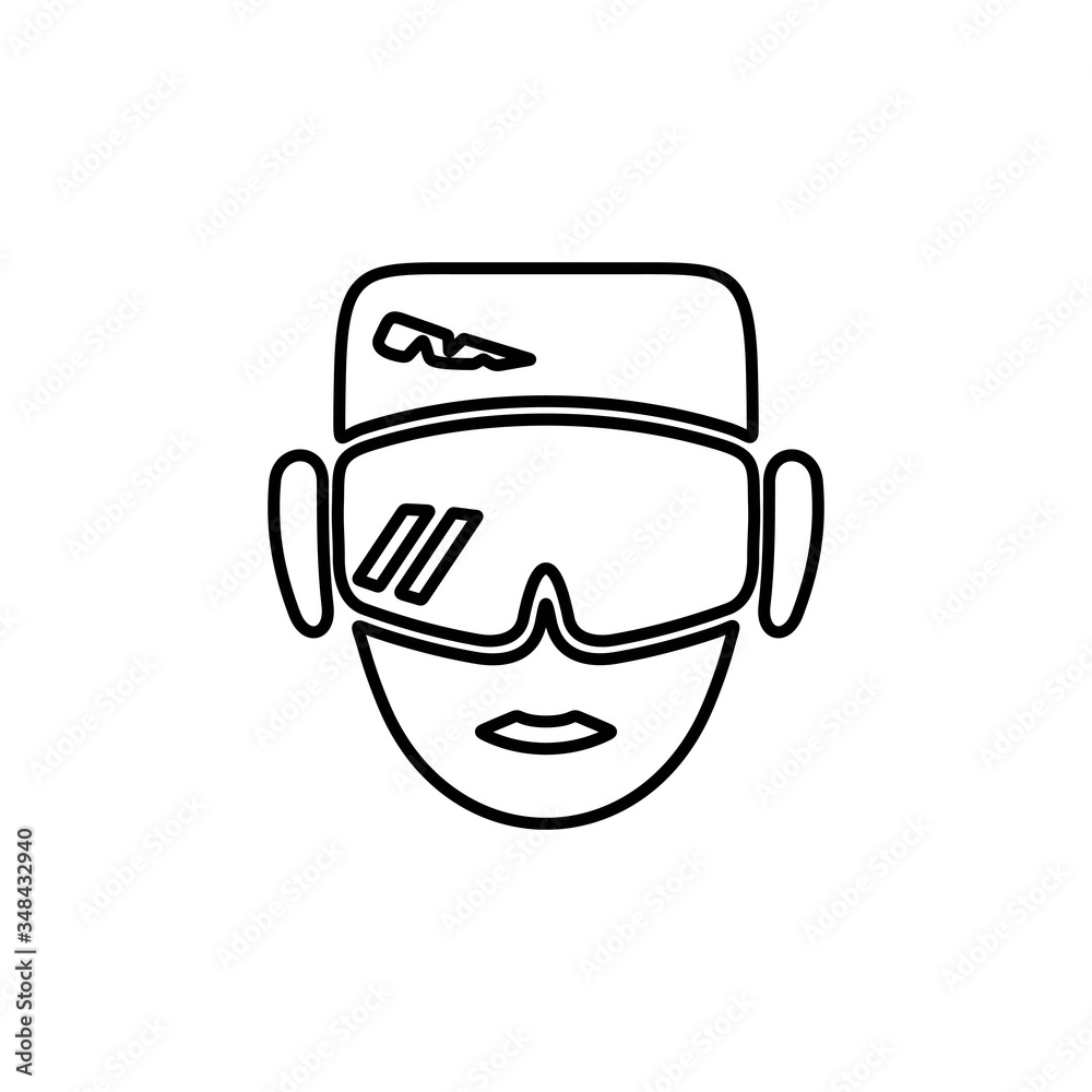Virtual reality headset icon. Virtual entertainment, gaming symbol. Virtual reality headset icon. Virtual entertainment, gaming symbol.