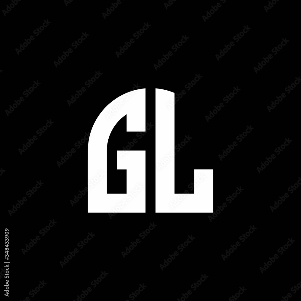 GL monogram logo with curve shape design template Stock Vector | Adobe ...