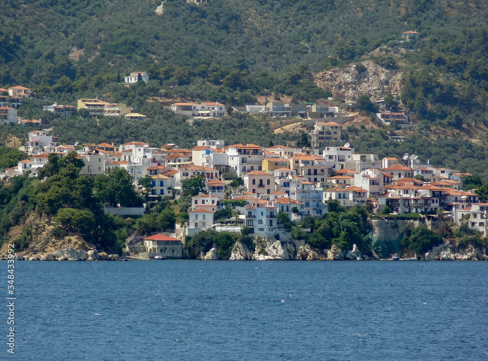 Skiathos town at the Sporades