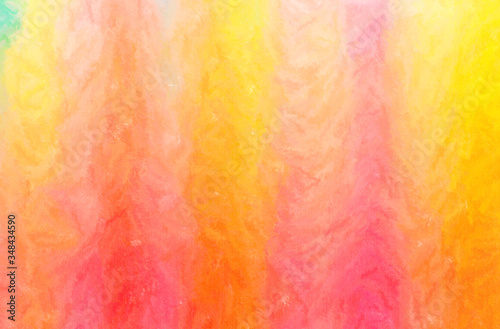 Abstract illustration of orange  yellow Wax Crayon background