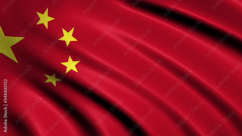 Looping Waving Animation of China Flag Looping Waving Animation of China Flag