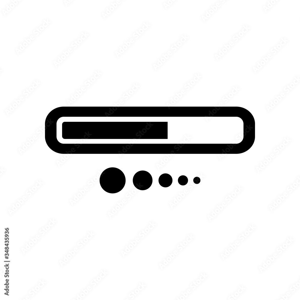 Loading Time Icon. Progress bar icon Loading Time Icon. Progress bar icon