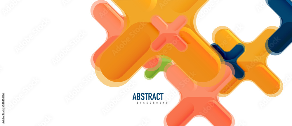Glossy multicolored plastic style cross composition, x shape design, techno geometric modern abstract background. Trendy abstract layout template Glossy multicolored plastic style cross composition, x shape design, techno geometric modern abstract background. Trendy abstract layout template