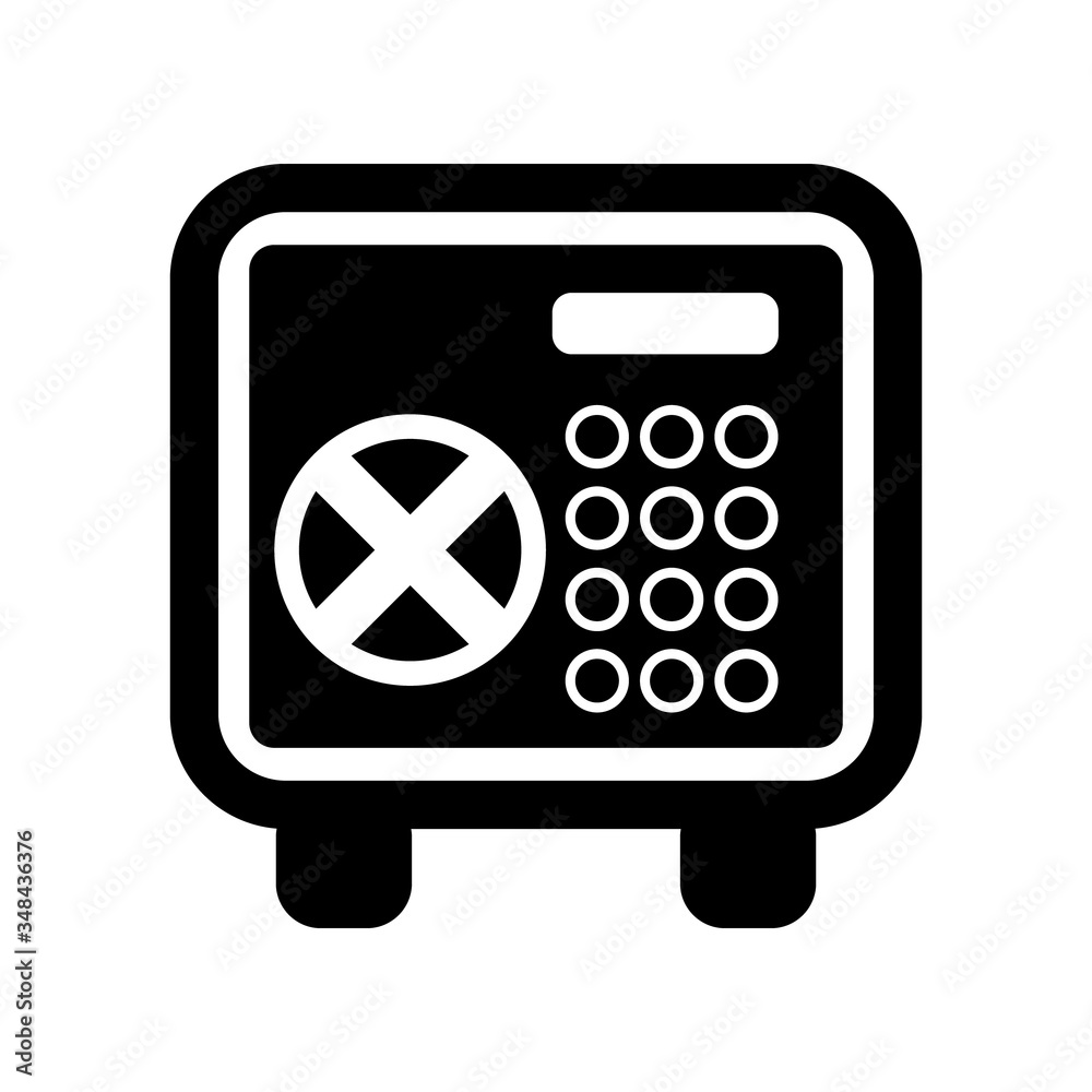 Room safe creative icon. Digital safe icon Room safe creative icon. Digital safe icon