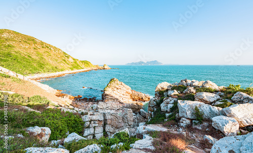 Coastal scenery along the way of the Dapeng Peninsula in Shenzhen, China photo