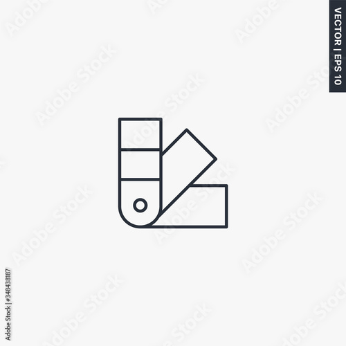 Color picker, linear style sign for mobile concept and web design