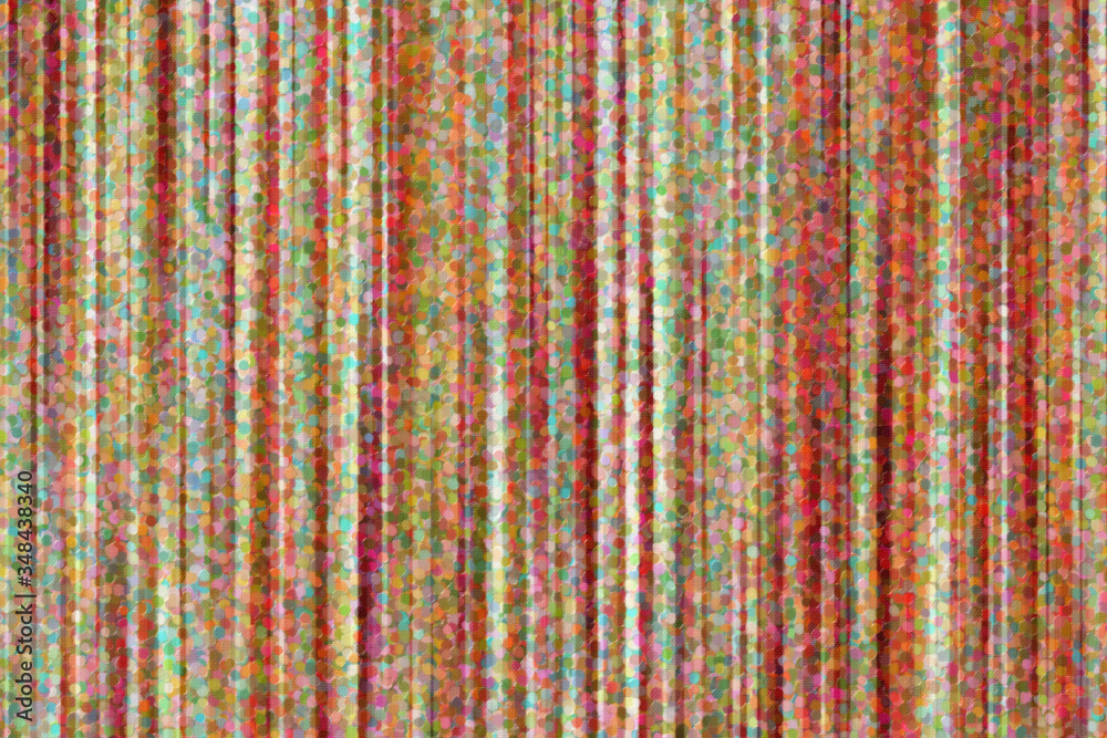 Fototapeta premium Red, brown and white lines Impressionist Pointlilism abstract paint background.