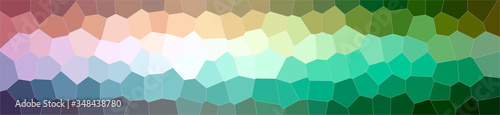 Illustration of abstract Green, Pink, Blue And Red Middle Size Hexagon Banner background.