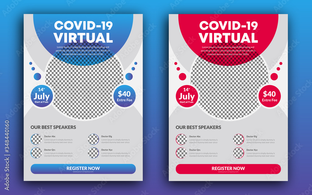 COVID-19 VIRTUAL Conference Flyer Design Template