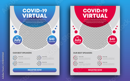 COVID-19 VIRTUAL Conference Flyer Design Template