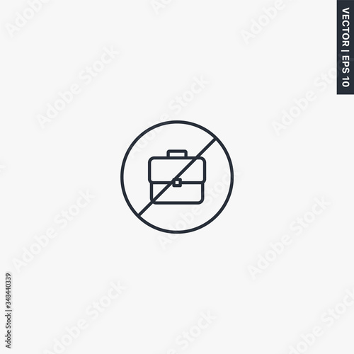 No luggage, linear style sign for mobile concept and web design © wasiliyg