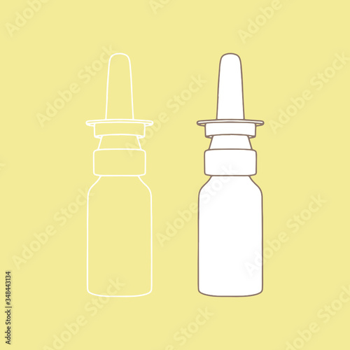 Nasal Sprays. Medical, realistic, vector illustration.

