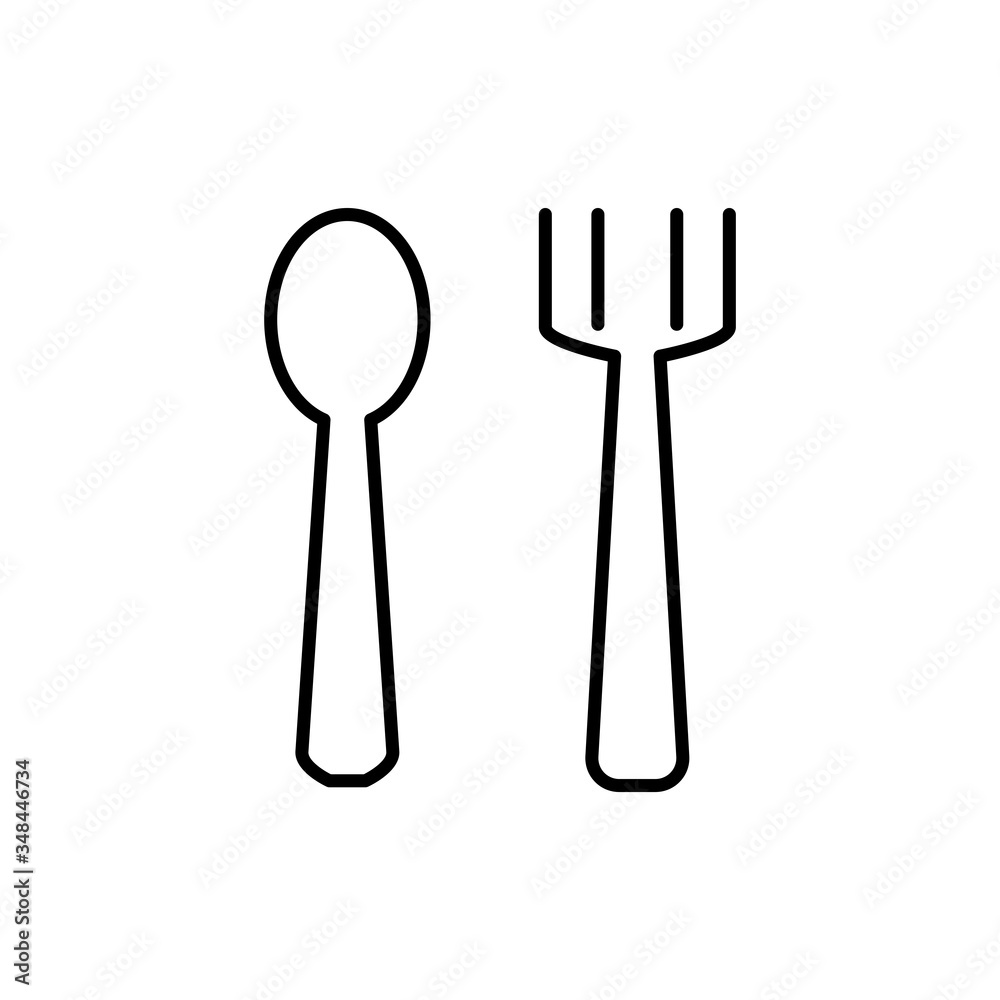 Spoon And Fork Icon Design Vector Template Spoon And Fork Icon Design Vector Template
