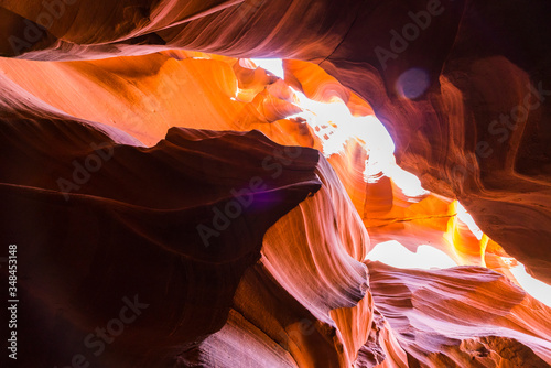 - Beautiful of sandstone formations in upper Antelope Canyon, Page, Arizona, USA