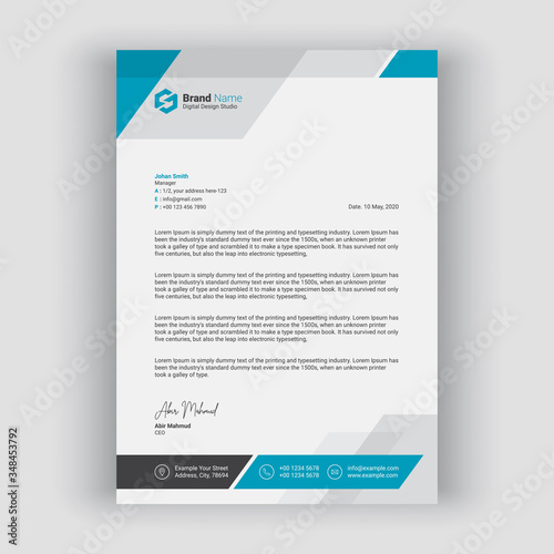 Corporate or Business Letterhead template  design