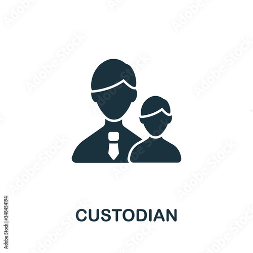 Custodian icon from investment collection. Simple line Custodian icon for templates, web design and infographics