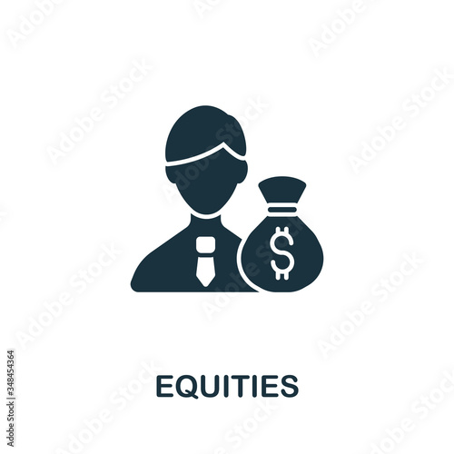 Equities icon from investment collection. Simple line Equities icon for templates, web design and infographics