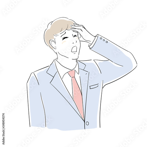 困っている男性社員
