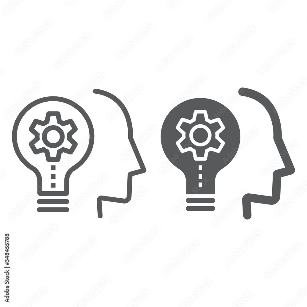 Skill Development line and glyph icon, education and school, idea sign vector graphics, a linear icon on a white background, eps 10. Skill Development line and glyph icon, education and school, idea sign vector graphics, a linear icon on a white background, eps 10.