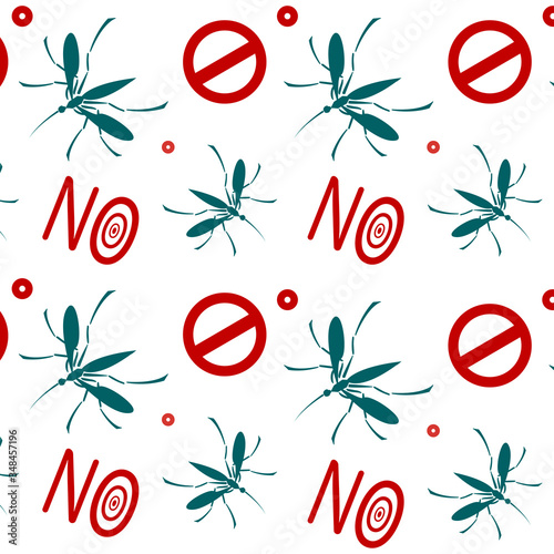 Pattern No mosquito. For packing, advertising. Anti mosquito repellent. 