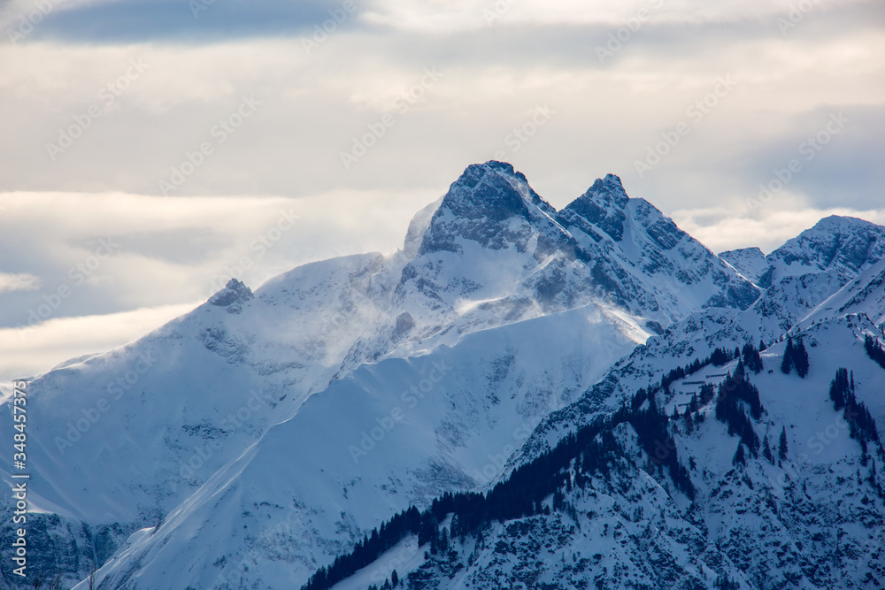 Allgäu - berge - Winter - Alpen - Schnee - Wind