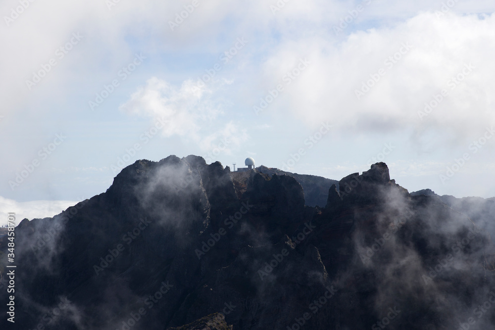 Mountain peak Pico Ruivo at Madeira island, Portugal