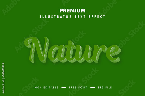 Nature 3d Text Effect and Editable Text Style. 