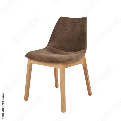 wooden chair isolated on white