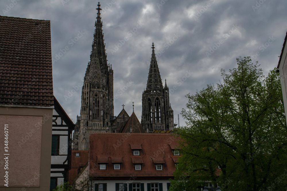 Germany Ulm city, view of Ulm Cathedral