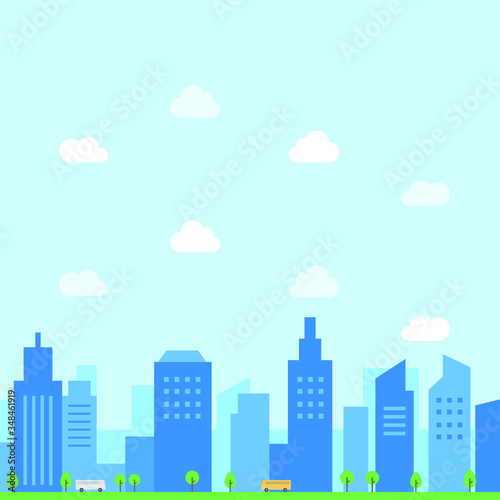 vector illustration of city  urban buildings 