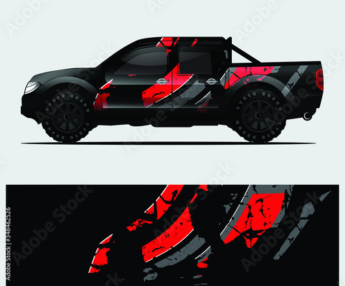 truck decal graphic wrap vector, abstract background