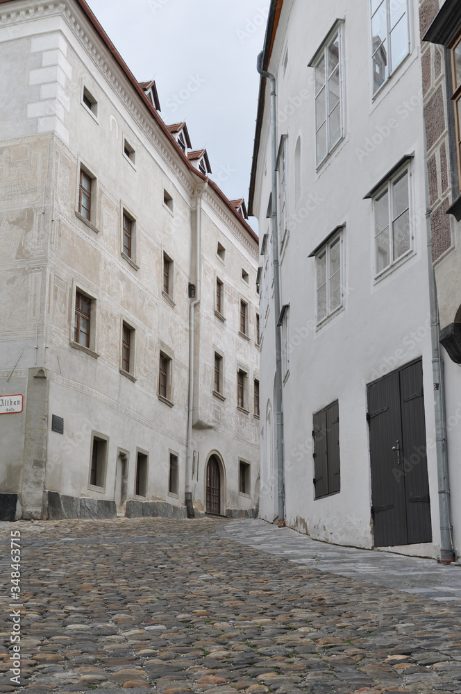Historical Houses and Facades in Krems/Stein located at the river Danube