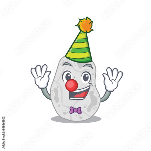 smiley clown white planctomycetes cartoon character design concept © kongvector
