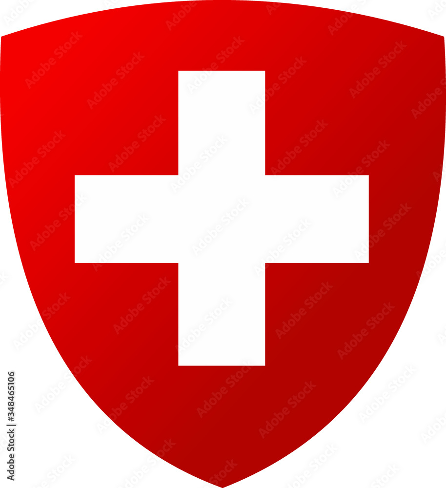 National Emblem of Switzerland. Coat of arms. Vector illustration.