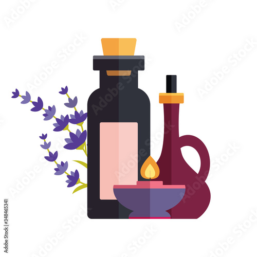 Holistic medicine sign and ayurveda logo illustration