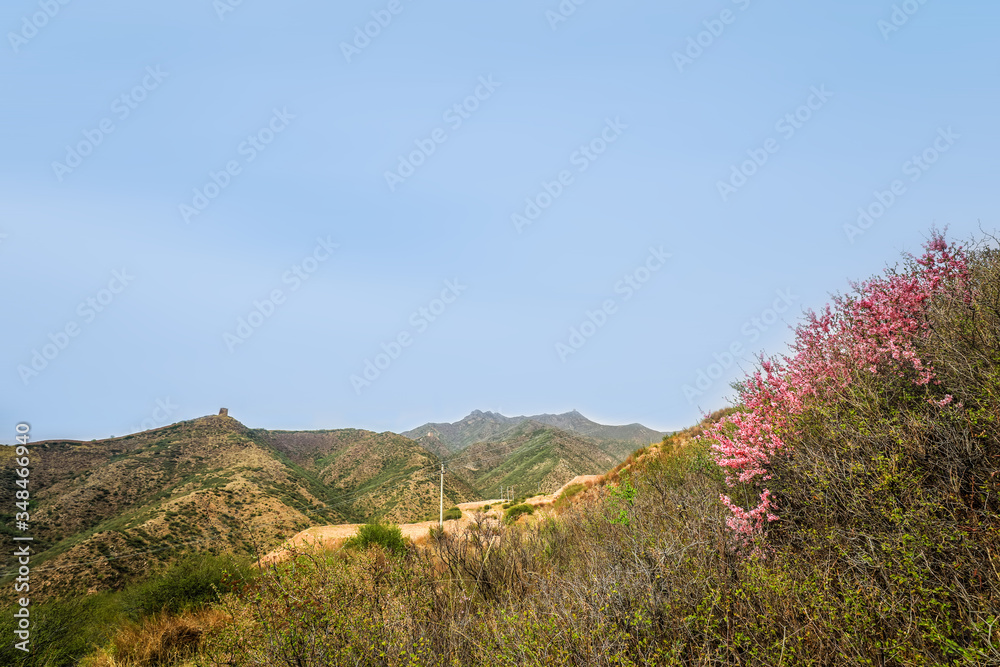 The site of the great wall of Ming Dynasty in qingbiankou village, Hebei Province, China.