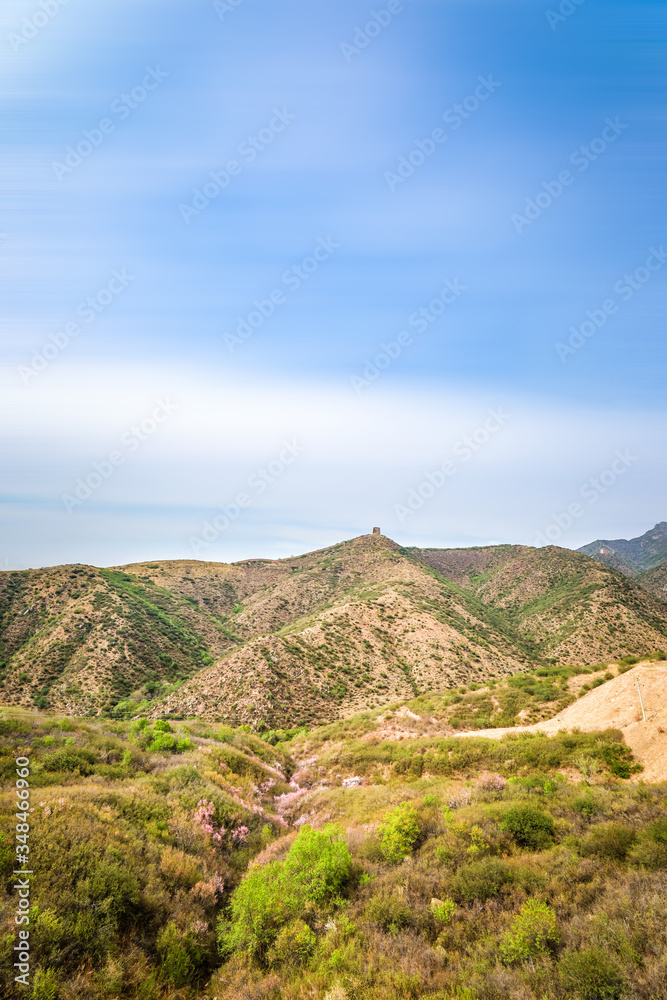 The site of the great wall of Ming Dynasty in qingbiankou village, Hebei Province, China.