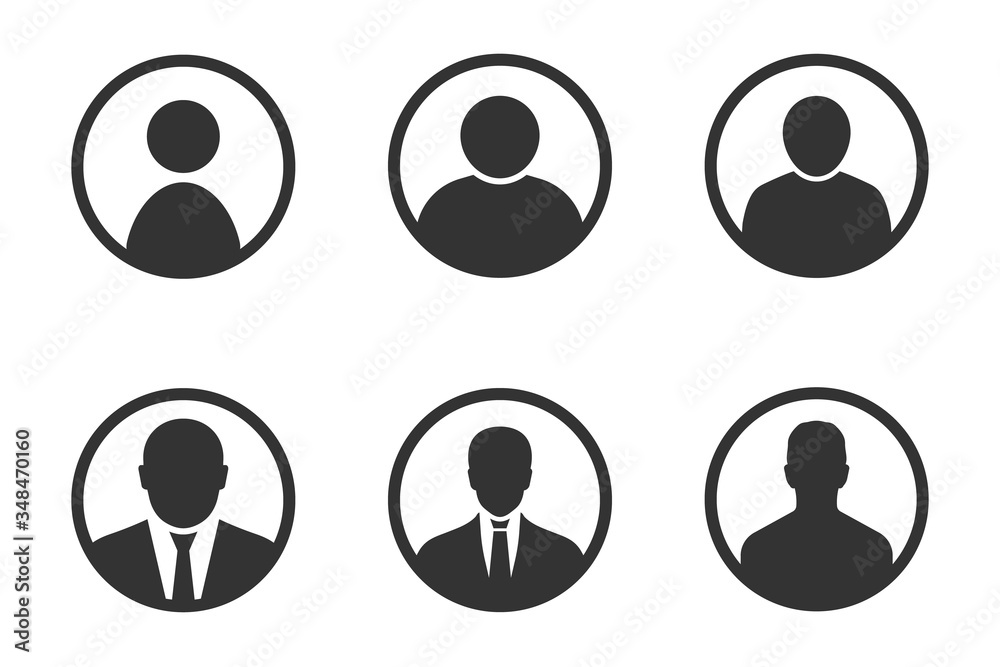 profile avatar signs, user icon set with men profile profile avatar signs, user icon set with men profile