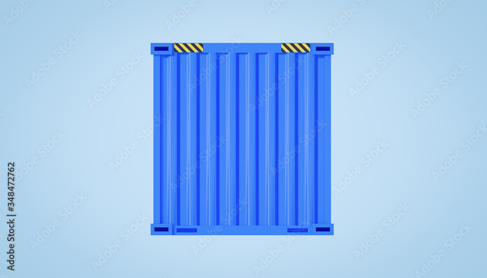 3d rendering of cargo container on color background. 3d rendering of cargo container on color background.
