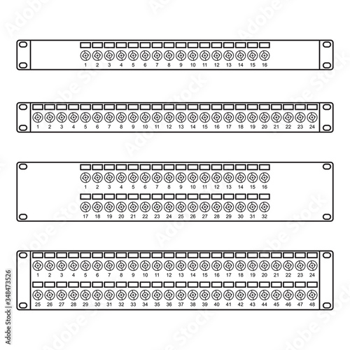 16, 24, 32, 48 Port Fully Loaded BNC Coaxial Patch Panel photo