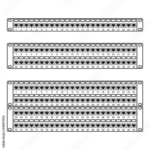 24, 48, 96 Port CAT6 Rack Mount Patch Panel