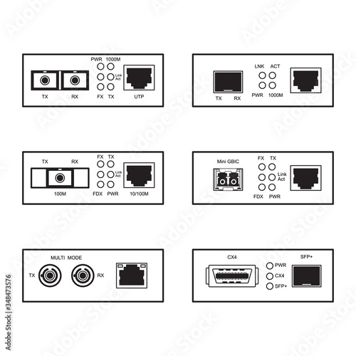 Fiber Ethernet Media Converters Front Panel photo