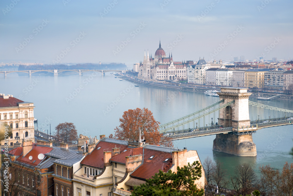 Panorama of Budapest Hungary